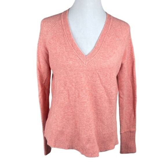 J. Crew Wool V Neck Sweater Pink Size Small - Picture 6 of 6
